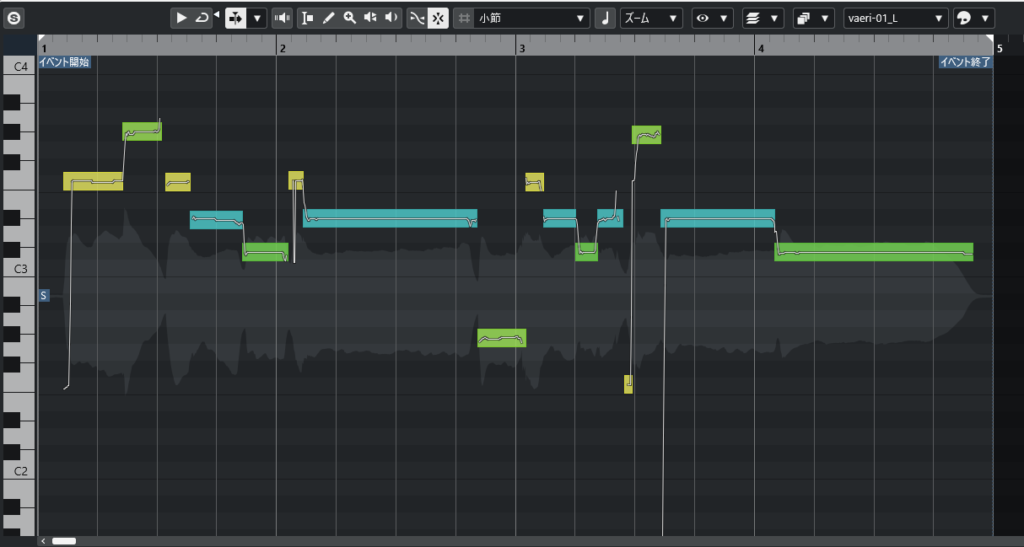 CubaseのVariAudio
