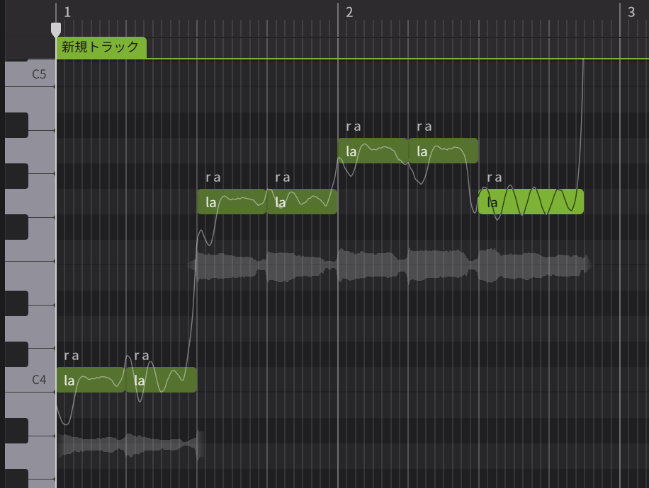Synthesizer V Studio 2 Pro　ピアノロール