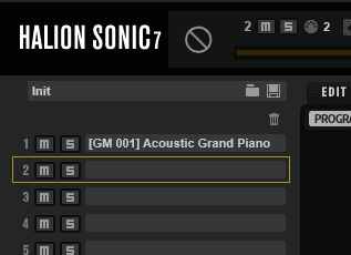 Cubase HALion Sonic チャンネル