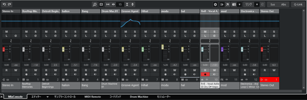 Cubase14のMixConsole
