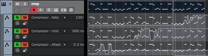 Cubase15のオートメションレーン